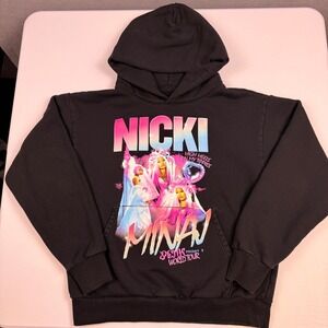 Nicki Minaj Pink Friday 2 World Tour Hoodie Mens Medium Black Concert Merch